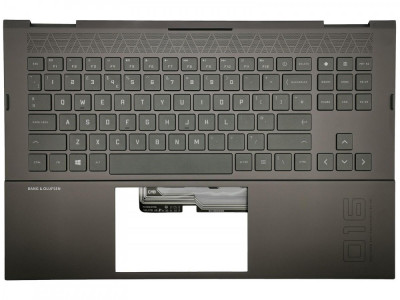 Carcasa superioara cu tastatura palmrest Laptop, HP, Victus 16-C, M57199-001, cu iluminare, RGB, layout US foto