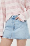 Levi&#039;s fustă din denim mini, dreaptă