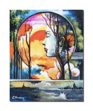 Cumpara ieftin Tablou modern pictat manual, Dualitate, 50x40cm ulei pe panza, Constantin Feraru