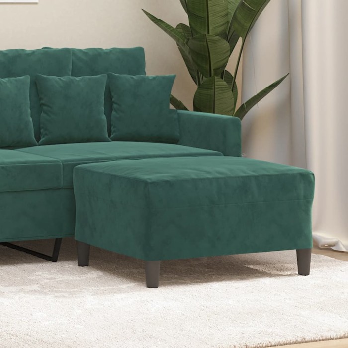 vidaXL Taburet, verde &icirc;nchis, 70x55x41 cm, catifea