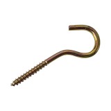 Cumpara ieftin Set 100 Carlige cu filet pentru lemn, metal, galben, carlig &Oslash; exterior 40 mm, lungime totala 105 mm