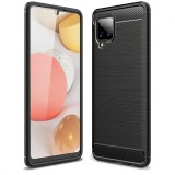 Husa TPU OEM Carbon pentru Samsung Galaxy A42 5G, Neagra