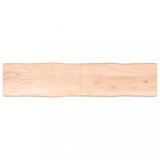 VidaXL Blat masă 220x50x(2-4) cm lemn stejar netratat contur organic