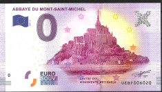 NOU : 0 EURO SOUVENIR - FRANTA , MONT SAINT MICHEL , ABATIA - 2017.3 - UNC foto