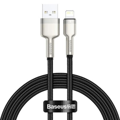 Cablu Baseus Cafule USB-Lighting, negru foto