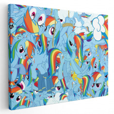 Tablou afis Micul Meu Ponei My Little Pony desene animate 2223 Tablou canvas pe panza CU RAMA 60x80 cm