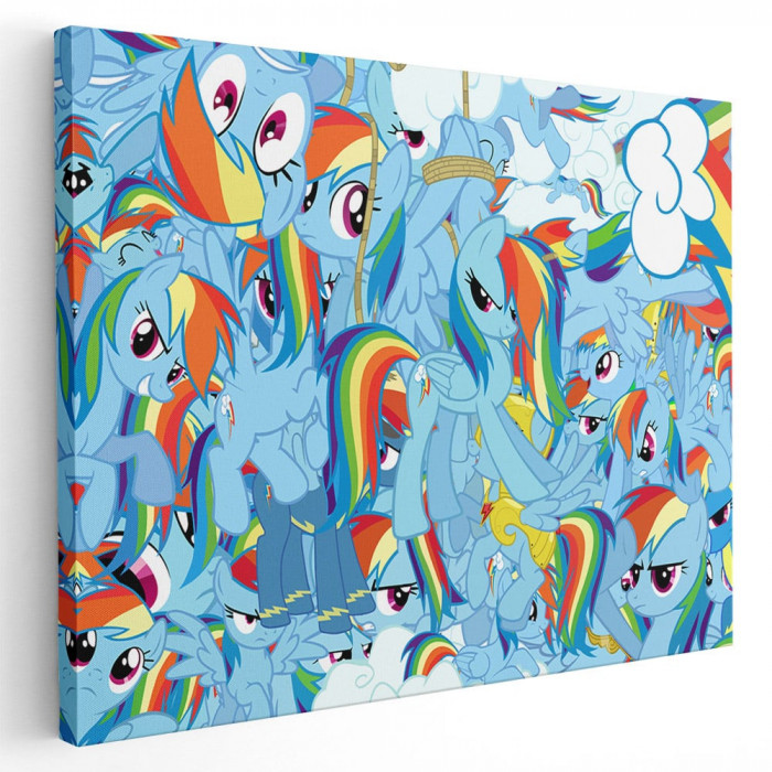 Tablou afis Micul Meu Ponei My Little Pony desene animate 2223 Tablou canvas pe panza CU RAMA 60x80 cm