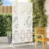 VidaXL Panou Metalic Alb Metal Mare Inserții Decorative