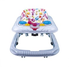 Premergator 6 luni cu scaun reglabil si 10 roti pivotante, alb