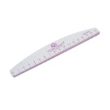 Pilă pentru unghii cu riglă, 180/240, pink, 1 buc
