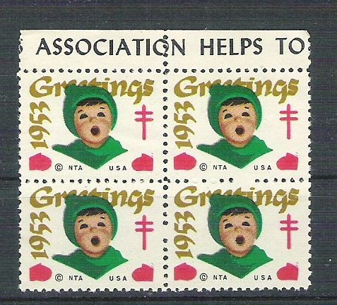 USA, Cinderella 1953 Christmas x 4, MNH L.085