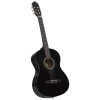 Gossi chitara clasica incepatori, negru, 4/4 39&quot;, lemn de tei