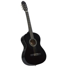 Gossi chitara clasica incepatori, negru, 4/4 39&quot;, lemn de tei