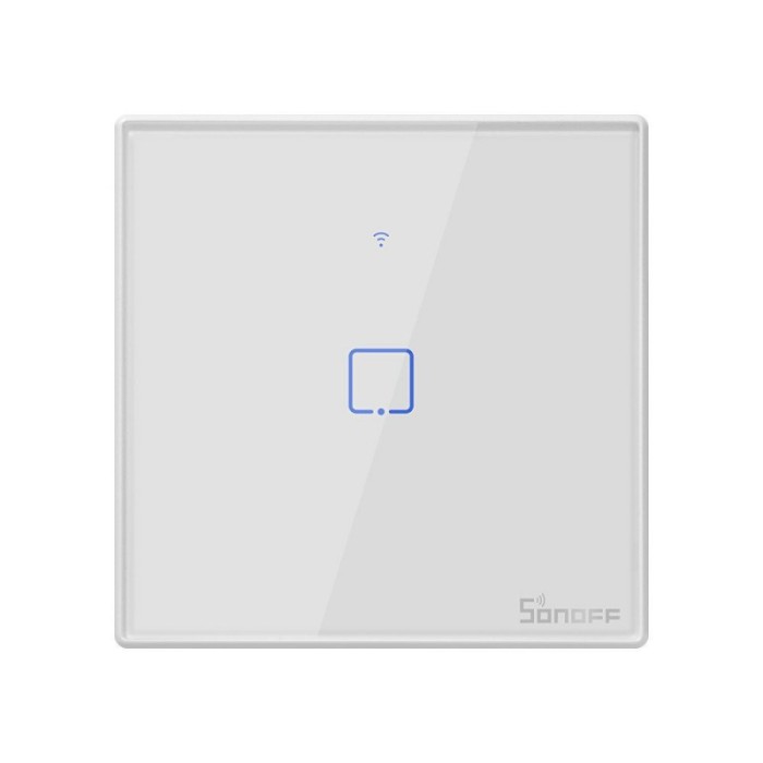 Intrerupator Smart Sonoff, 86 x 86 x 35 mm, ABS, control tactil, 1 canal, Alb