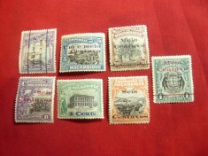 Serie mica Peisaje 1918 Compania de Mozambic colonie portugheza supratip, 7 val.