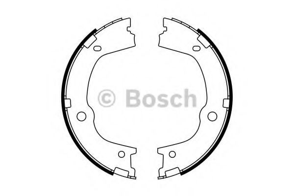 Set saboti frana, frana de mana HYUNDAI SANTA FE II (CM) (2005 - 2012) BOSCH 0 986 487 776