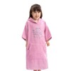 Poncho Baie Copii Homelevel 3-5 Ani Roz Bumbac Organic - Halat Plaja/Piscina Baieti & Fete - Prosop cu Gluga Universal