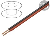 Cablu Difuzor Goobay 2x0,35mm&sup2; OFC Litat Negru-Roșu 59378