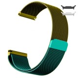 Curea otel, Milanese Loop Slim, compatibila cu Samsung Galaxy Watch8 44mm, Green Mix