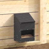 vidaXL Feeder pentru pui Negru 21 x 16 x 33 cm Oțel Laminat la Rece 874663