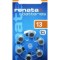 Set 6 baterii auditive ZA13 PR48 13 1.45V Zinc-Air Renata 6buc/blister