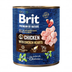 Brit premium by Nature Conservă cu pui &amp; inimi 800 g