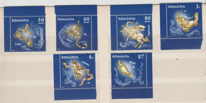 ROMANIA 2011 ZODIAC II Serie 6 val. + Bloc - LP.1919 + 1919 a MNH**