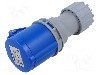 Conector alimentare AC, IEC 60309, IP44, 16A, 0,23kV, 3 pini, TAIZHOU BAOLUDA ELECTRIC - QX-510