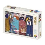 Cumpara ieftin Puzzle adulti D-Toys Kurti Andrea - The Frog Prince, Sleeping Beauty, Snow White, Arabian Nights, 2000 piese