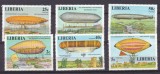 Liberia 1978 aviatie zeppeline MI 1054-1059 MNH