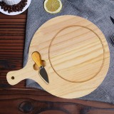Tocator din lemn cu maner cu cutit inclus, 25x35 cm