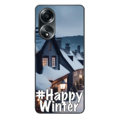 Husa compatibila cu Oppo A58 4G Silicon Gel Tpu Model Happy Winter foto