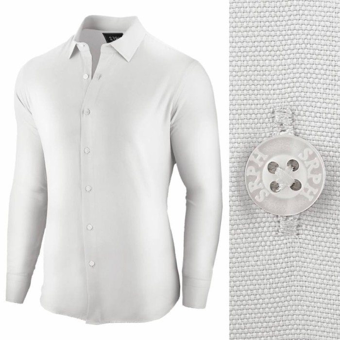 Camasa pentru barbati, alba, regular fit - Essential Life Camasa pentru barbati, alba, regular fit - Essential Life