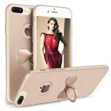 Cumpara ieftin Husa telefon Iphone 8 Plus ofera protectie 3in1 Ultrasubtire Silk Gold Bow Ring
