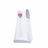 Cumpara ieftin Servetele albe cu buzunar pentru tacam, 33x33cm, bax 3KG, aprox 810buc