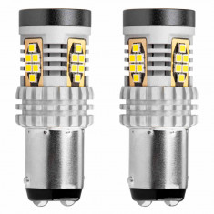 Set 2 Buc Led Amio BAY15D P21/5W 24 SMD 1157 Canbus 3020 Alb 02798