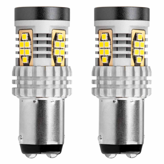 Bec stop frana AMIO LED Canbus BAY15D P21/5W alb 12V/24V, 3020 24SMD 1157, set 2 buc AutoDrive ProParts
