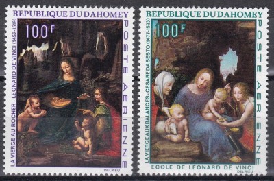 Dahomey 1969 - 450 de ani de la moartea lui Leonardo da Vinci, PA, MNH foto