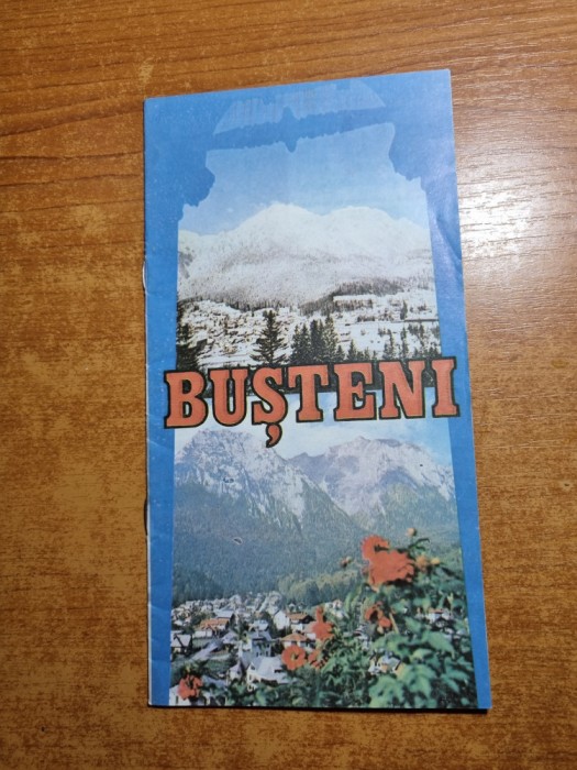 pliant de prezentare si harta statiunea busteni - din anul 1991