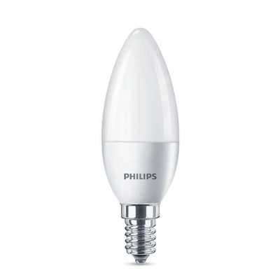 Bec LED E14, 7W(60W) lumanare 6500k, 806 lm &amp;ndash; Philips foto