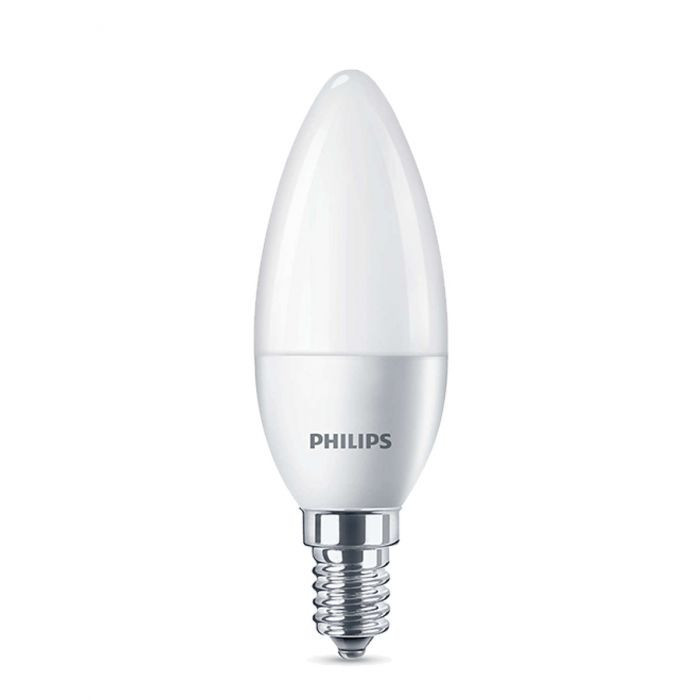 Bec LED E14, 7W(60W) lumanare 6500k, 806 lm &ndash; Philips