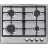 Plita incorporabila Nobeltek NHBG-6400IXF, Gaz, Aprindere electrica, Gratar fonta, Inox
