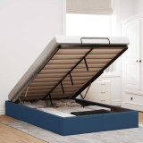 vidaXL Cadru de pat otoman fără saltea Albastru 120x190 cm țesătură 3310867