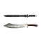 Set maceta si sabie de vanatoare, DEPOX, 64 cm , cutit de aruncat inclus