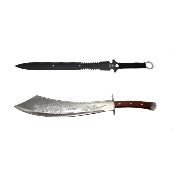 Set maceta si sabie de vanatoare, DEPOX, 64 cm , cutit de aruncat inclus
