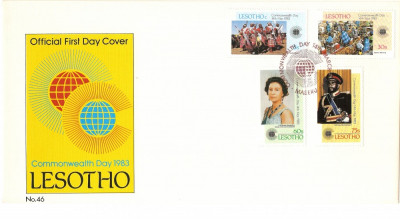 LESOTHO COMMONWEALTH DAY FDC 1983 foto