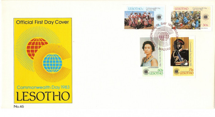 LESOTHO COMMONWEALTH DAY FDC 1983