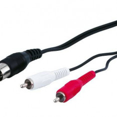 Cablu audio 5 pini DIN tata - 2x RCA tata 1.5m