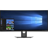 Monitor Second Hand Curved LED IPS Dell 34&amp;quot;, WQHD, HDMI, Display Port, Negru/Argintiu, U3417W PICIOR UNIVERSAL NewTechnology Media