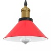 VidaXL Lampă suspendată reglabilă pe &icirc;nălțime E27 roșu lucios metal 4103449